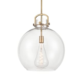 A thumbnail of the Innovations Lighting 410-1SL-21-16 Newton Sphere Pendant Brushed Brass / Clear