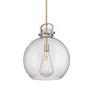 A thumbnail of the Innovations Lighting 410-1SL-21-16 Newton Sphere Pendant Brushed Brass / Seedy