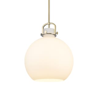 A thumbnail of the Innovations Lighting 410-1SL-21-16 Newton Sphere Pendant Brushed Brass / Matte White