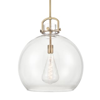 A thumbnail of the Innovations Lighting 410-1SL-23-18 Newton Sphere Pendant Brushed Brass / Clear