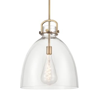 A thumbnail of the Innovations Lighting 410-1SL-22-16 Newton Bell Pendant Brushed Brass / Clear