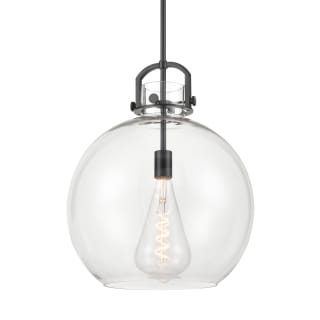 A thumbnail of the Innovations Lighting 410-1SL-21-16 Newton Sphere Pendant Matte Black / Clear