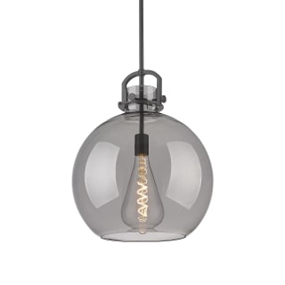 A thumbnail of the Innovations Lighting 410-1SL-21-16 Newton Sphere Pendant Matte Black / Plated Smoke