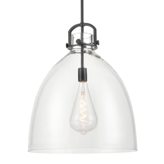 A thumbnail of the Innovations Lighting 410-1SL-24-18 Newton Bell Pendant Matte Black / Clear