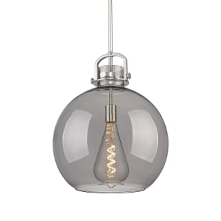 A thumbnail of the Innovations Lighting 410-1SL-21-16 Newton Sphere Pendant Satin Nickel / Plated Smoke