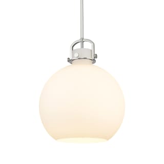 A thumbnail of the Innovations Lighting 410-1SL-21-16 Newton Sphere Pendant Satin Nickel / Matte White