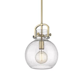 A thumbnail of the Innovations Lighting 410-1SM-15-10 Newton Sphere Pendant Brushed Brass / Seedy