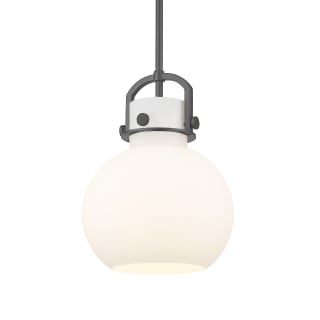 A thumbnail of the Innovations Lighting 410-1SM-15-10 Newton Sphere Pendant Matte Black / Matte White