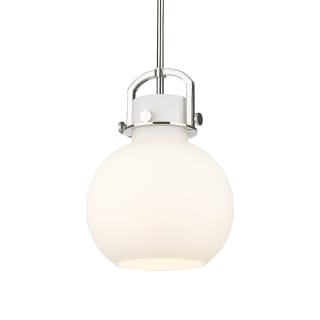 A thumbnail of the Innovations Lighting 410-1SM-15-10 Newton Sphere Pendant Polished Nickel / Matte White