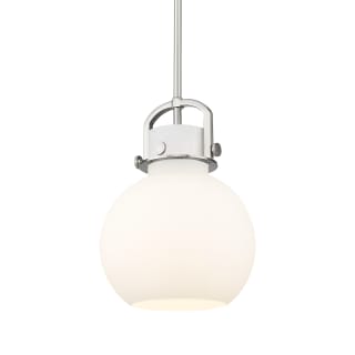 A thumbnail of the Innovations Lighting 410-1SM-15-10 Newton Sphere Pendant Satin Nickel / Matte White