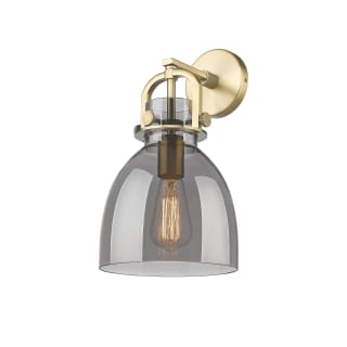 A thumbnail of the Innovations Lighting 410-1W-15-8 Newton Bell Sconce Brushed Brass / Plated Smoke