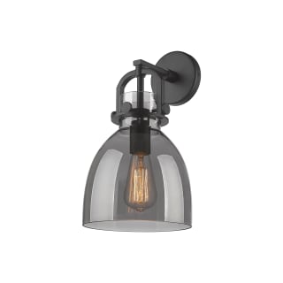 A thumbnail of the Innovations Lighting 410-1W-15-8 Newton Bell Sconce Matte Black / Plated Smoke