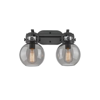 A thumbnail of the Innovations Lighting 410-2W-12-17 Newton Sphere Vanity Matte Black / Plated Smoke