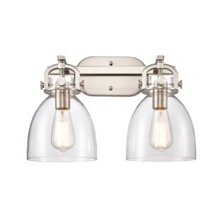 A thumbnail of the Innovations Lighting 410-2W-12-17 Newton Bell Vanity Satin Nickel / Clear