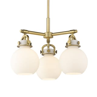 A thumbnail of the Innovations Lighting 410-3CR-16-20 Newton Sphere Pendant Brushed Brass / Matte White