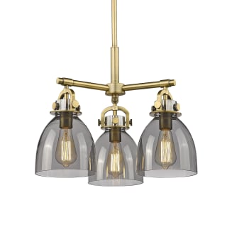 A thumbnail of the Innovations Lighting 410-3CR-16-20 Newton Bell Pendant Brushed Brass / Plated Smoke