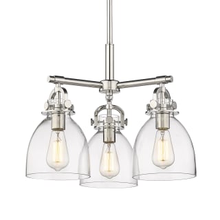 A thumbnail of the Innovations Lighting 410-3CR-16-20 Newton Bell Pendant Polished Nickel / Clear