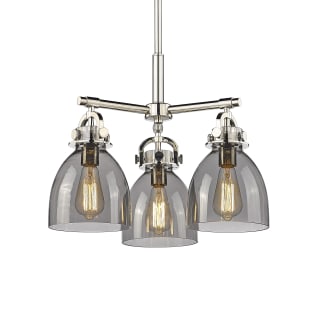 A thumbnail of the Innovations Lighting 410-3CR-16-20 Newton Bell Pendant Polished Nickel / Plated Smoke
