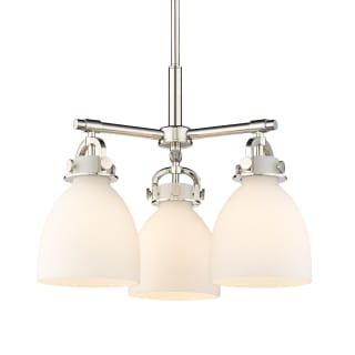 A thumbnail of the Innovations Lighting 410-3CR-16-20 Newton Bell Pendant Polished Nickel / Matte White