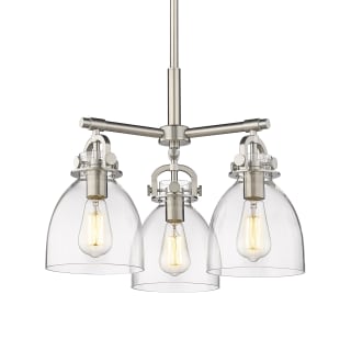 A thumbnail of the Innovations Lighting 410-3CR-16-20 Newton Bell Pendant Satin Nickel / Clear