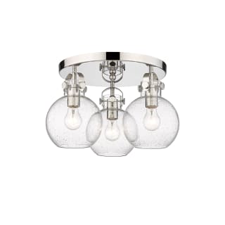 A thumbnail of the Innovations Lighting 410-3F-11-20 Newton Sphere Flush Polished Nickel / Seedy