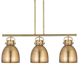 A thumbnail of the Innovations Lighting 410-3I-17-42 Newton Bell Linear Brushed Brass / Brushed Brass