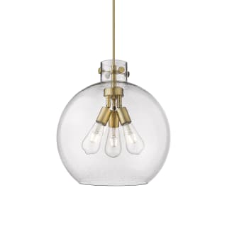 A thumbnail of the Innovations Lighting 410-3PL-17-16 Newton Sphere Pendant Brushed Brass / Clear