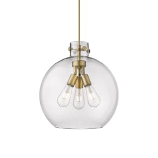 A thumbnail of the Innovations Lighting 410-3PL-17-16 Newton Sphere Pendant Brushed Brass / Seedy