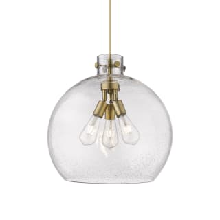 A thumbnail of the Innovations Lighting 410-3PL-18-18 Newton Sphere Pendant Brushed Brass / Seedy