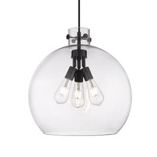 A thumbnail of the Innovations Lighting 410-3PL-18-18 Newton Sphere Pendant Matte Black / Clear