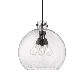 A thumbnail of the Innovations Lighting 410-3PL-18-18 Newton Sphere Pendant Matte Black / Seedy