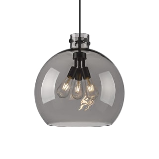 A thumbnail of the Innovations Lighting 410-3PL-18-18 Newton Sphere Pendant Matte Black / Plated Smoke