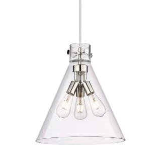 A thumbnail of the Innovations Lighting 410-3PL-18-16 Newton Cone Pendant Polished Nickel / Clear