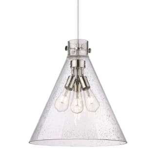 A thumbnail of the Innovations Lighting 410-3PL-21-18 Newton Cone Pendant Polished Nickel / Seedy