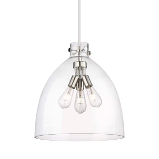 A thumbnail of the Innovations Lighting 410-3PL-20-18 Newton Bell Pendant Polished Nickel / Clear