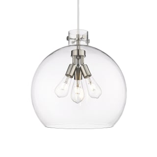 A thumbnail of the Innovations Lighting 410-3PL-18-18 Newton Sphere Pendant Satin Nickel / Clear