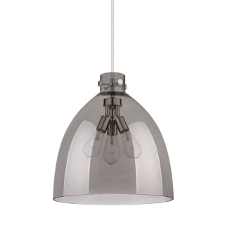 A thumbnail of the Innovations Lighting 410-3PL-20-18 Newton Bell Pendant Satin Nickel / Plated Smoke