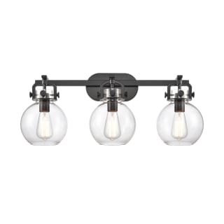 A thumbnail of the Innovations Lighting 410-3W-12-27 Newton Sphere Vanity Matte Black / Clear