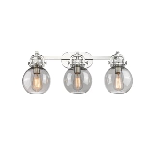 A thumbnail of the Innovations Lighting 410-3W-12-27 Newton Sphere Vanity Polished Nickel / Plated Smoke