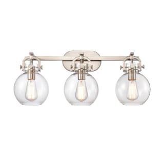 A thumbnail of the Innovations Lighting 410-3W-12-27 Newton Sphere Vanity Satin Nickel / Clear