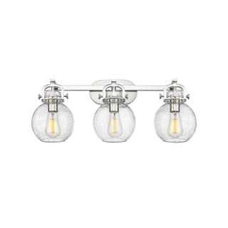 A thumbnail of the Innovations Lighting 410-3W-12-27 Newton Sphere Vanity Satin Nickel / Seedy