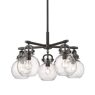 A thumbnail of the Innovations Lighting 410-5CR-16-26 Newton Sphere Chandelier Matte Black / Clear