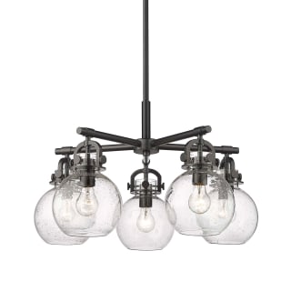 A thumbnail of the Innovations Lighting 410-5CR-16-26 Newton Sphere Chandelier Matte Black / Seedy