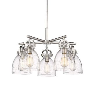 A thumbnail of the Innovations Lighting 410-5CR-16-26 Newton Bell Chandelier Polished Nickel / Seedy