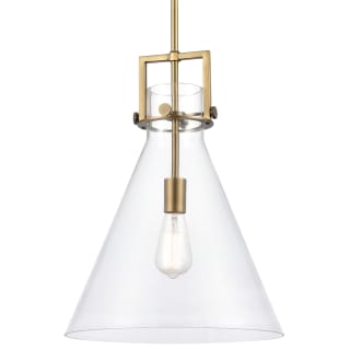 A thumbnail of the Innovations Lighting 411-1S-14 Newton Brushed Brass / Clear