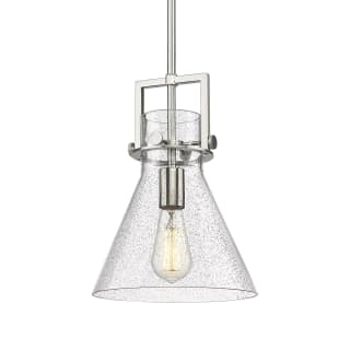 A thumbnail of the Innovations Lighting 411-1SM-14-10 Newton Cone Pendant Satin Nickel / Seedy