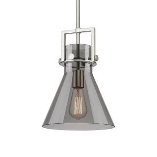 A thumbnail of the Innovations Lighting 411-1SM-14-10 Newton Cone Pendant Satin Nickel / Plated Smoke