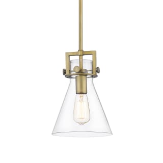 A thumbnail of the Innovations Lighting 411-1SS-11-8 Newton Cone Pendant Brushed Brass / Clear