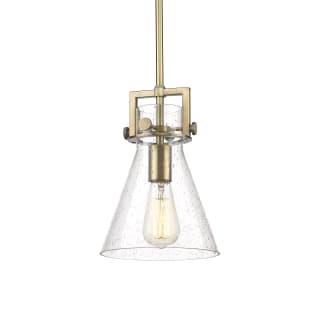 A thumbnail of the Innovations Lighting 411-1SS-11-8 Newton Cone Pendant Brushed Brass / Seedy