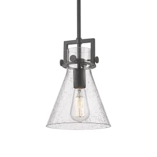 A thumbnail of the Innovations Lighting 411-1SS-11-8 Newton Cone Pendant Matte Black / Seedy